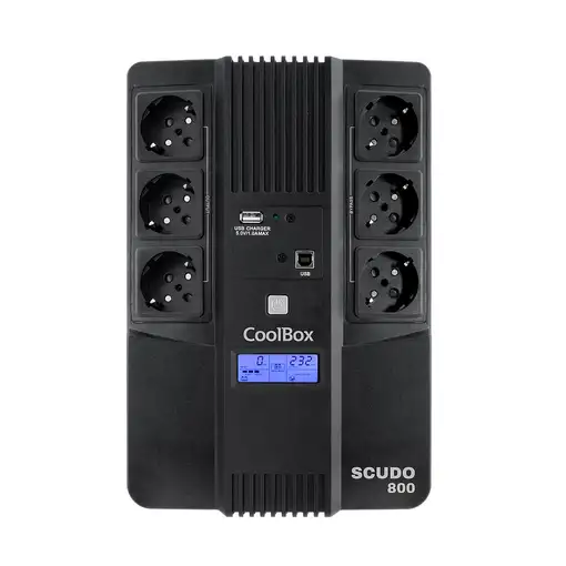 CoolBox SAI SCUDO3 800VA 480W 3+3 SCHUKOS + SOFTWARE