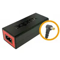 Approx appA02 adaptador e inversor de corriente Interior 90 W Negro, Rojo