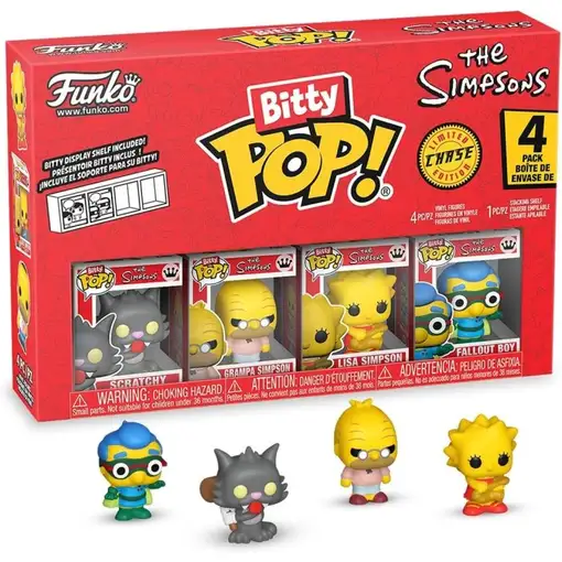 Pack de 4 Funko Bitty Pop! Los Simpsons Scratchy Modelo 85710