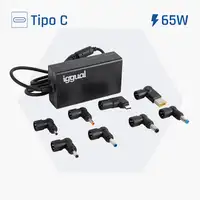 iggual CUA-C-8T-65W adaptador e inversor de corriente Interior Negro