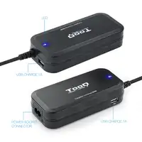TooQ TQLC-90BS02AT adaptador e inversor de corriente Interior 90 W Negro