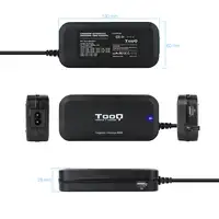 TooQ TQLC-90BS02AT adaptador e inversor de corriente Interior 90 W Negro