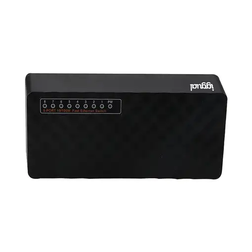 iggual FES800 No administrado Fast Ethernet (10/100) Negro