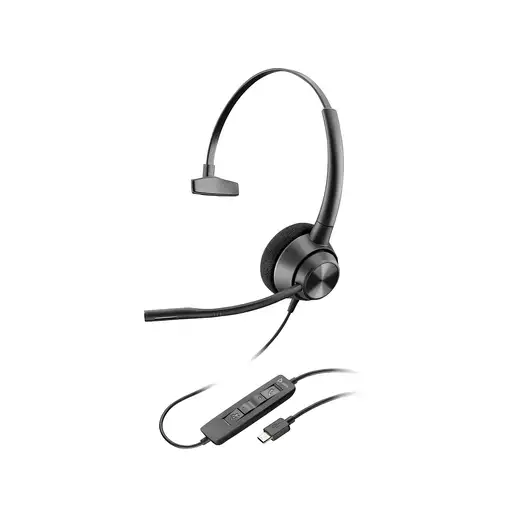 HP Poly Auriculares monoaurales Poly EncorePro 310 USB-C TAA