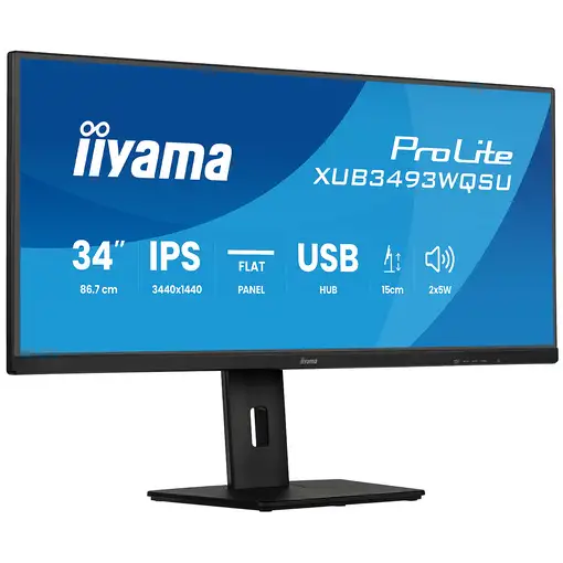 iiyama ProLite XUB3493WQSU-B6 pantalla para PC 86,4 cm (34'') 3440 x 1440 Pixeles