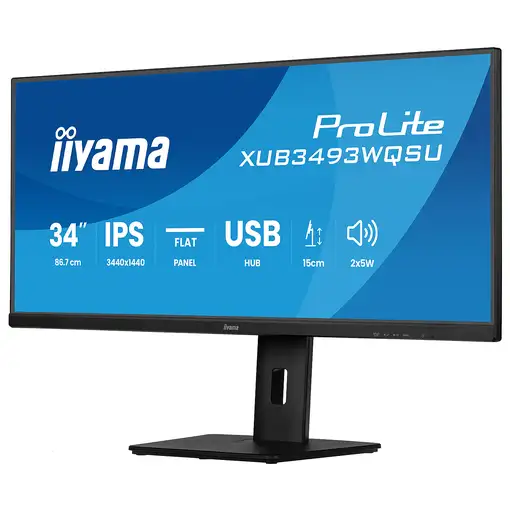 iiyama ProLite XUB3493WQSU-B6 pantalla para PC 86,4 cm (34'') 3440 x 1440 Pixeles
