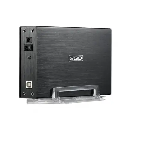 3GO HDD35BKIS caja para disco duro externo Caja de disco duro (HDD) Negro 3.5"