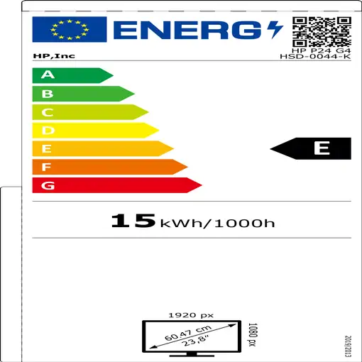 HP P-Series P24 G4 pantalla para PC 60,5 cm (23.8") 1920 x 1080 Pixeles Full HD