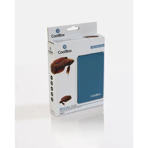 CoolBox SlimColor 2543 Carcasa de disco duro/SSD Azul 2.5''