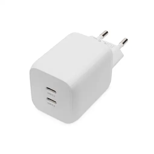 Digitus Cargador USB-C, 2 puertos, 65 W GaN