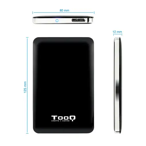 TooQ TQE-2538B caja para disco duro externo Caja de disco duro (HDD) Negro, Gris 2