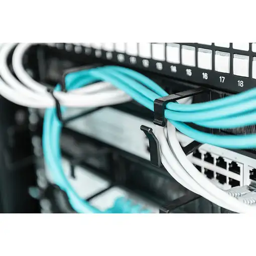 Digitus Panel de gestión de cables con escobillas para armarios de 483 mm (19")