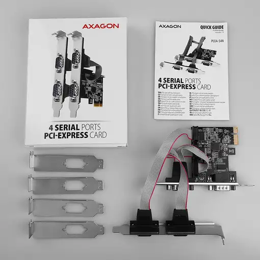 Axagon PCEA-PSN PCIe-Adapter mit 4x Seriell-Ports - ASIX AX99100 Chipsatz tarjeta