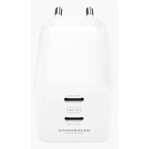 Vonmählen Unity GaN 40W Universal Blanco Corriente alterna Carga rápida Interior Vonmählen Unity GaN 40W Universal Blanco Corriente alterna Carga rápida Interior