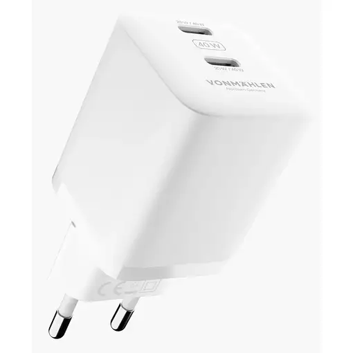Vonmählen Unity GaN 40W Universal Blanco Corriente alterna Carga rápida Interior