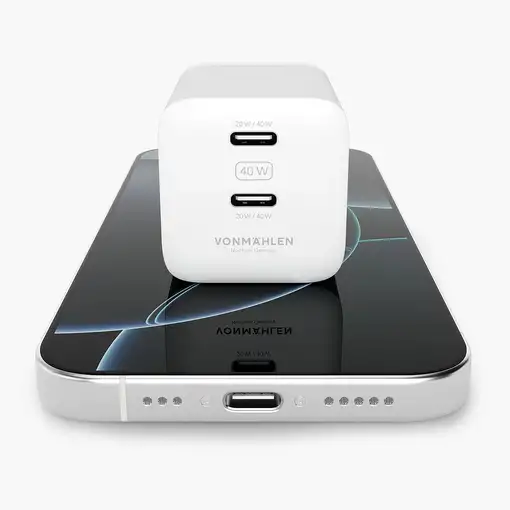 Vonmählen Unity GaN 40W Universal Blanco Corriente alterna Carga rápida Interior