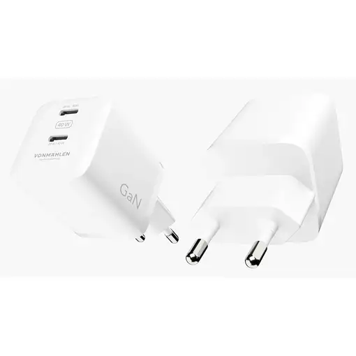 Vonmählen Unity GaN 40W Universal Blanco Corriente alterna Carga rápida Interior