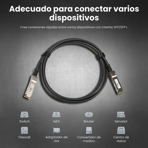 Extralink QSFP+ Cable QSFP+ DAC DAC, 40Gbps, 3m, 30AWG