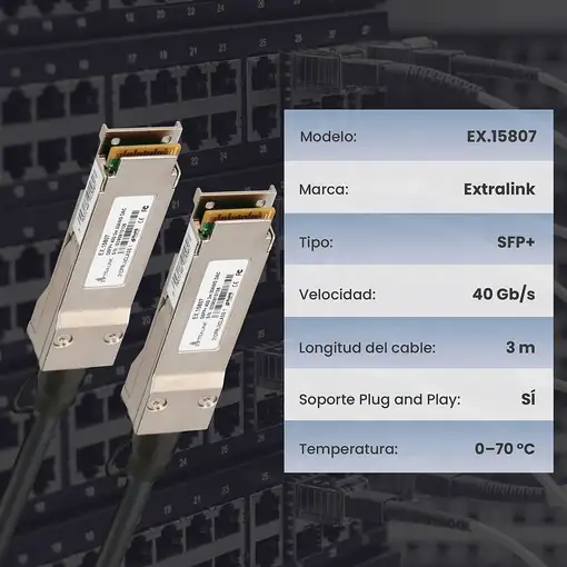 Extralink QSFP+ Cable QSFP+ DAC DAC, 40Gbps, 3m, 30AWG