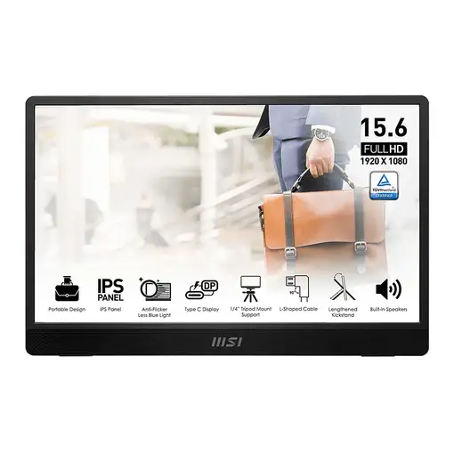 MSI PRO MP161DE E2 pantalla PC 39,6 cm (15.6") 1920 x 1080 Pixeles Full HD LED