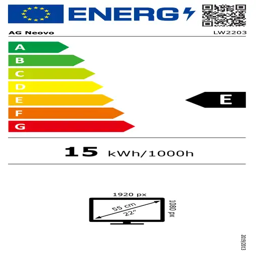AG Neovo LW2203 pantalla para PC 55,9 cm (22'') 1920 x 1080 Pixeles Full HD LCD