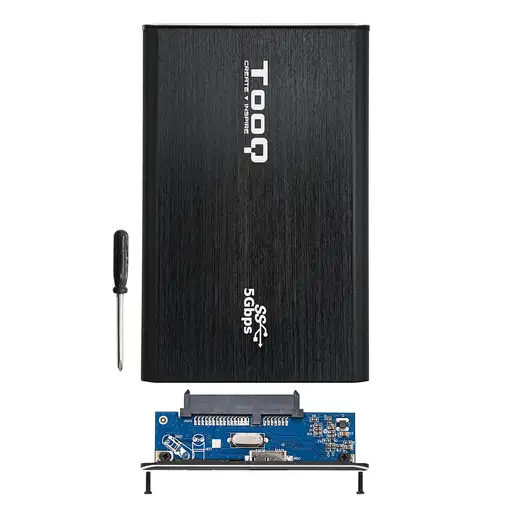 TooQ TQE-2529B caja para disco duro externo Carcasa de disco duro/SSD Negro 2.5''