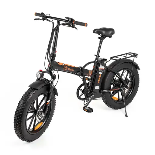 Youin BK1201 bicicleta eléctrica Negro, Naranja Aluminio 20 50,8 cm (20") 27 kg