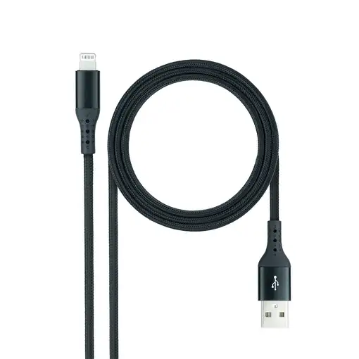 Nanocable Cable Lightning a USB 2.0, Lightning/M -USB A/M, Negro, 1 m