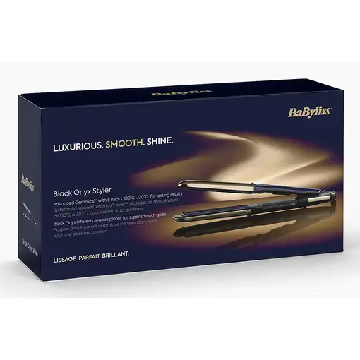 BaByliss ST484E Utensilio de peinado Plancha de pelo Caliente Negro, Oro 3,3 m