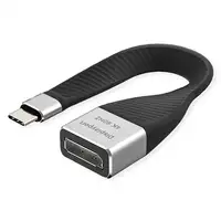 ROLINE 12033240 0,13 m USB Tipo C DisplayPort Negro
