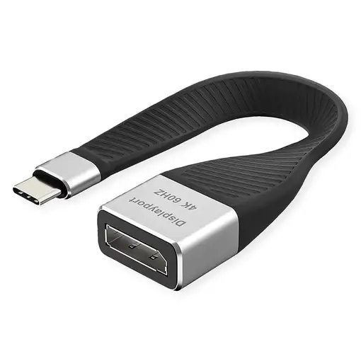 ROLINE 12033240 0,13 m USB Tipo C DisplayPort Negro