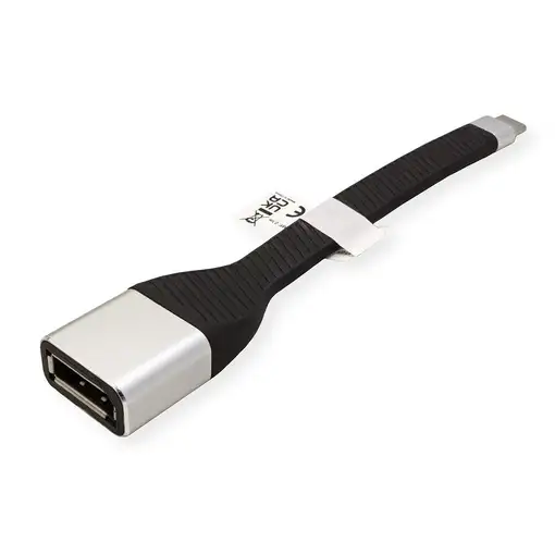 ROLINE 12033240 0,13 m USB Tipo C DisplayPort Negro