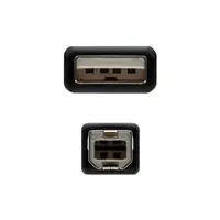 Nanocable 10.01.0102-BK cable USB USB 2.0 1 m USB A USB B Negro