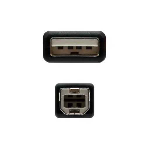Nanocable 10.01.0102-BK cable USB USB 2.0 1 m USB A USB B Negro
