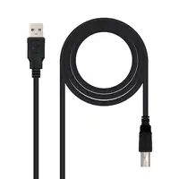 Nanocable 10.01.0102-BK cable USB USB 2.0 1 m USB A USB B Negro