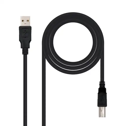 Nanocable 10.01.0102-BK cable USB USB 2.0 1 m USB A USB B Negro