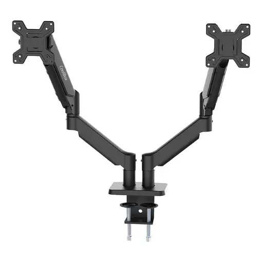 CoolBox Soporte de brazos neumáticos para dos monitores M02D