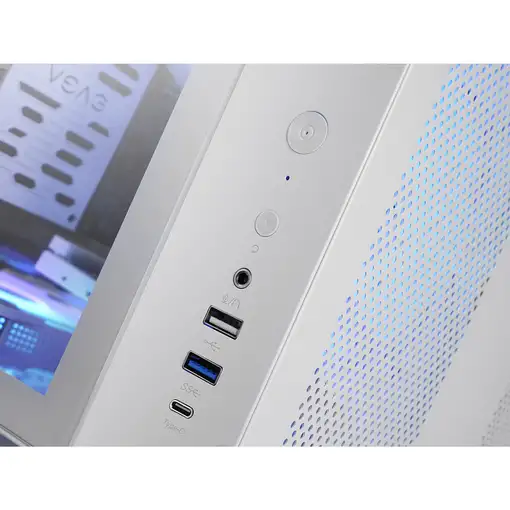 Mars Gaming MC-CURVW Midi Tower Negro, Blanco