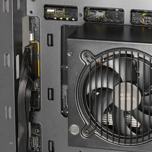 Mars Gaming MC3TCORELCD carcasa de ordenador Midi Tower Negro