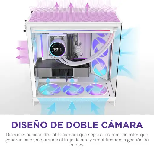 NZXT H9 Flow RGB Midi Tower Blanco