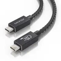 AISENS Cable USB4 Gen3x2 Aluminio 40Gbps 8K@60Hz 5A 48V 240W E-Mark, Tipo USB-C/M-