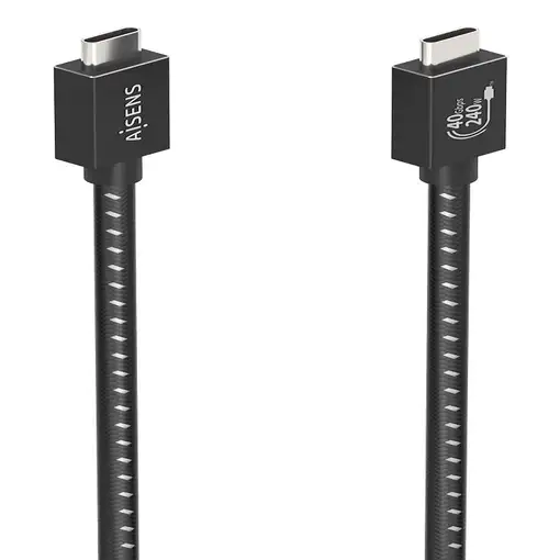 AISENS Cable USB4 Gen3x2 Aluminio 40Gbps 8K@60Hz 5A 48V 240W E-Mark, Tipo USB-C/M-
