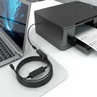 AISENS Cable USB 3.2 Gen1x1 prolongador con Amplificador, USB-C/M-USB-C/H, Negro,