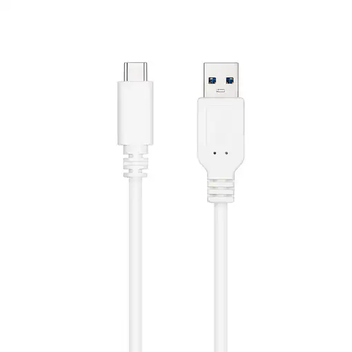 Nanocable Cable USB 3.1, Gen2 10 Gbps 3A, tipo USB-C/M-A/M, Blanco, 0.5 m