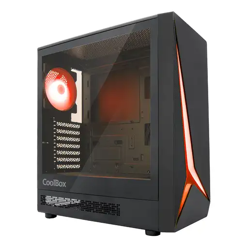 CoolBox GAMING CAJA ATX GA450 STARLIGHT BLACK ARGB USB-C 3.2 GEN1 SIN FTE + 1 VENT