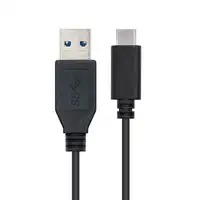 Nanocable USB 3.1, 1m cable USB USB 3.2 Gen 2 (3.1 Gen 2) USB C USB A Negro
