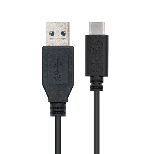 Nanocable USB 3.1, 1m cable USB USB 3.2 Gen 2 (3.1 Gen 2) USB C USB A Negro