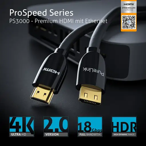 PureLink PS3000-030 cable HDMI 3 m HDMI tipo A (Estándar) Negro