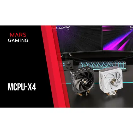 Mars Gaming MCPU-X4 Procesador Refrigerador de aire 12 cm Negro 1 pieza(s)