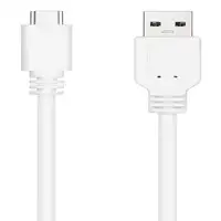 Nanocable Cable USB 2.0 3A, tipo USB-C/M-A/M, Blanco, 3 m